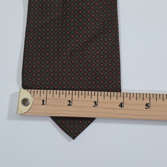 Polo Ralph Lauren Silk Tie Geo Print Preppy Office Hand Finished USA W 4" L 56" - Picture 6 of 15